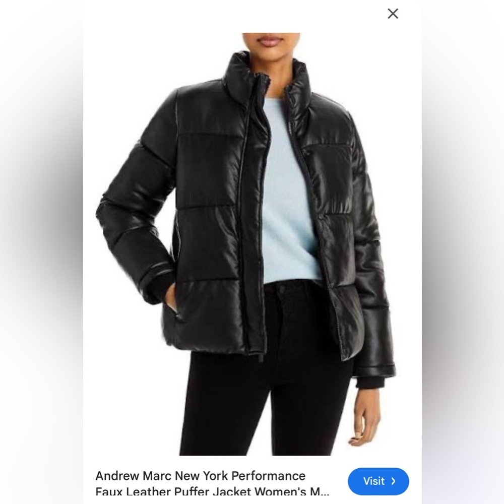 Marc New York Leather Puffer - Picture 2 of 9